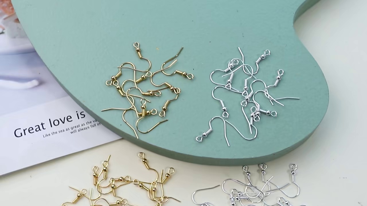Semi Finished Electroplated Earring Making Anti Allergic Earring Hooks