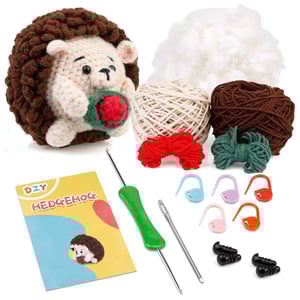 Crochet Hedgehog Doll Set Sale at Low Price DIY Wool Yarn Knitting Kit