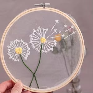 2024 Hot Sell Beginner DIY Embroidery Hollow Fabric Knitting Hoop Kits