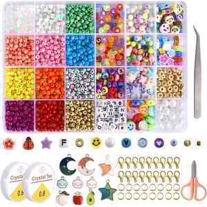 Wholesale Sell Jewelry Kit 24 Grids Polymer Clay Glass Seed Beads Set
