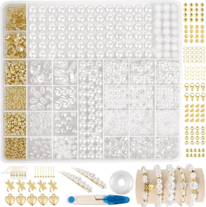 Factory Direct Selling White Color Plastic Artificial Pearls Kit