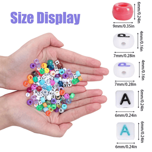 Factory Direct Selling Ponny Beads Set with Square Letter Beads Kit