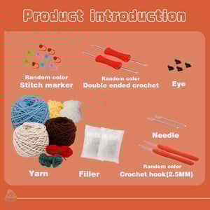 Factory Direct Selling DIY Knitting Penguins and Hedgehogs Crochet Kit