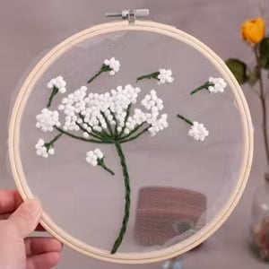 2024 Hot Sell Beginner DIY Embroidery Hollow Fabric Knitting Hoop Kits