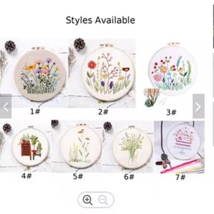 Wholesale Flower Embroidery Kit Round Cross Stitch Knitting Craft Set