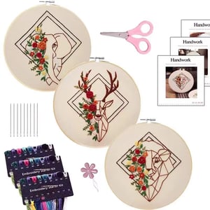 Factory Direct Sell DIY Embroidery Print Yarn Knitting Decoration Sets