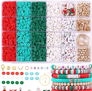 Wholesale Sell Christmas 6mm Clay Beads Colored Charm Set