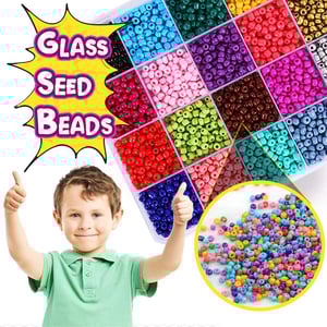 Wholesale Sell 24 Color Glass Seed Bead and 24 Grids Letter Beads Kits