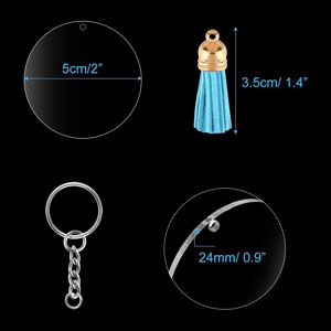 Acrylic Round Plate DIY Keychain Manufacturers