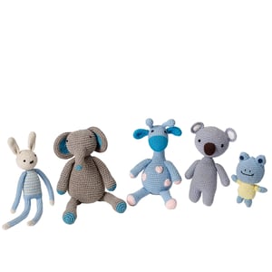 2024 Hot Sell Cute Animal DIY Crochet Doll Kits Lion Fox Weaving Set