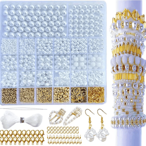 Factory Direct Selling White Color Plastic Artificial Pearls Kit
