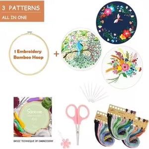 Wholesale Cross Stitch Starter Kits Beginner DIY Flower Embroidery Set