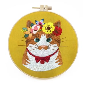 Factory Direct Selling 3D Embroidery Cat Set DIY Fabric Material Kits