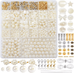 Factory Direct Selling White Color Plastic Artificial Pearls Kit