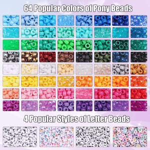 Factory Direct Selling Ponny Beads Set with Square Letter Beads Kit