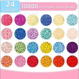 Sale at Wholesale Price 24 Color Glass Candy Color Seed Beads Set