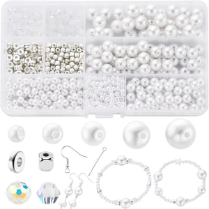 Factory Wholesale 980pcs Acrylic Pearl Beads Jewelry Making Kits