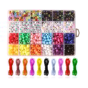 Sale at Wholesale Price Acrylic Color Hole Beads 6MM Letter Kit