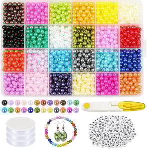 Colorful Acrylic Pearl Kits Wholesale Artificial  Pearl Jewelry Set