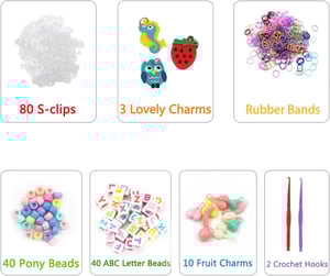 Wholesale 2024 Hot Sell Colored Rubber Bands Kits DIY Knit Jewelry Set