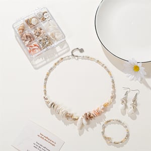 Wholesale Sell Natural Shell Pendant Kit DIY Charm Jewelry Making Set