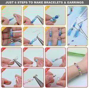 Colorful Acrylic Pearl Kits Wholesale Artificial  Pearl Jewelry Set