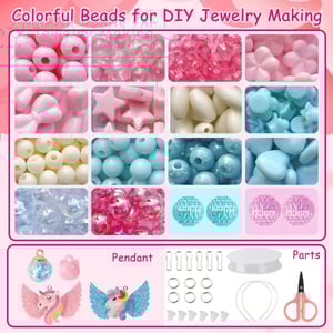Wholesale Sell Pink & Blue Color Art DIY Bracelet Making Craft Kits