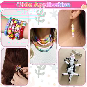 Sale at Wholesale Price Acrylic Color Hole Beads 6MM Letter Kit