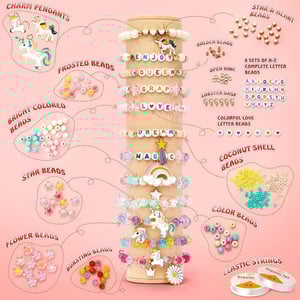 2024 Hot Sell Rainbow Acrylic Beads Charm Jewelry Making Kit