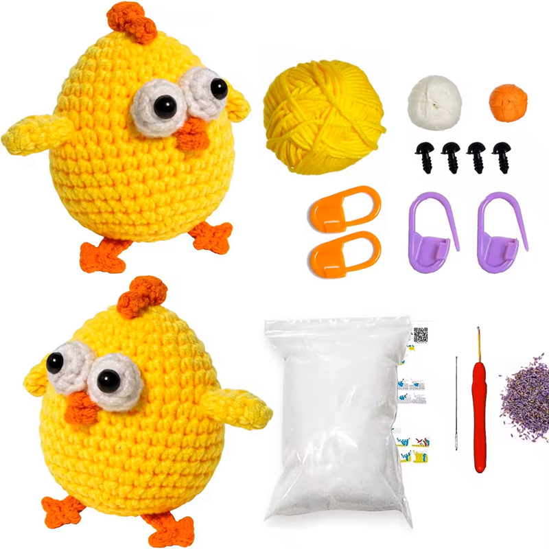 Beginners Easy DIY Making Knit Chick Crochet Doll Kits Manufacturers