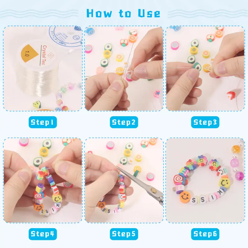 Transparent Stretchy Beading Thread Nylon Fibre Elastic Beaded Threads