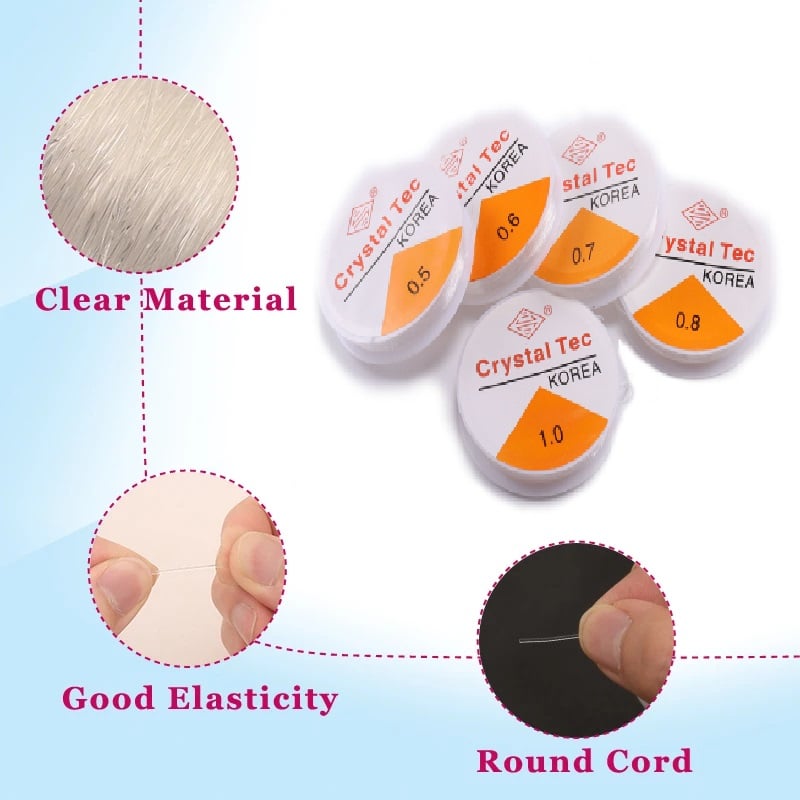 Transparent Stretchy Beading Thread Nylon Fibre Elastic Beaded Threads