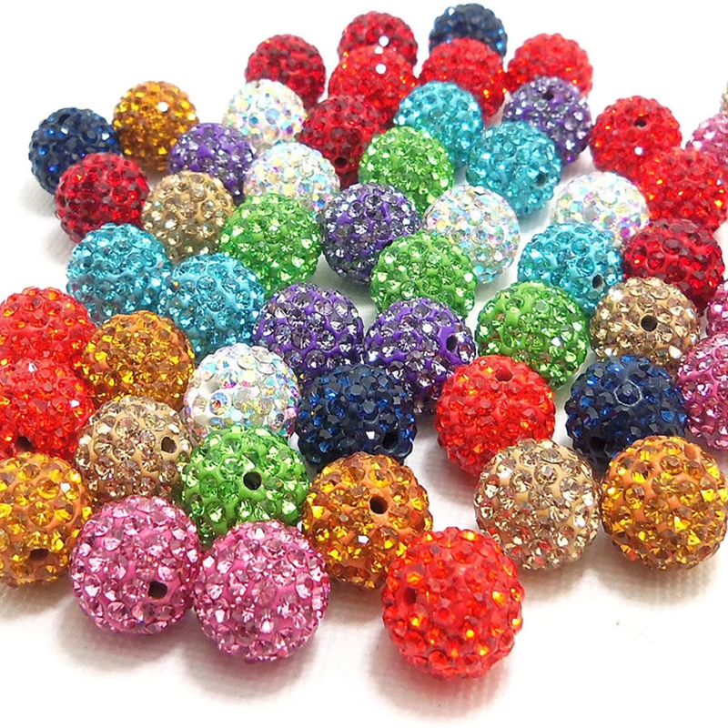 Hot Sell 10 mm Color Shambhala Clay Full Drill Balls Jewelry Wholesale