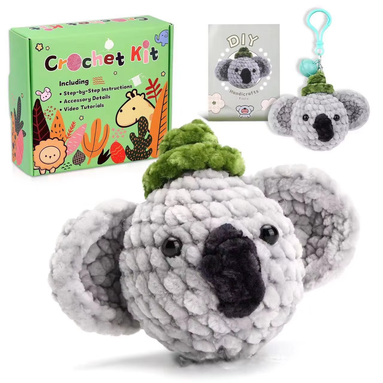 Factory Direct Sell DIY Crochet Animal Doll Coral Chenille Weaving Kit