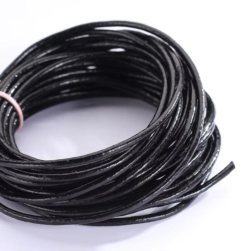 Round leather Cord 2 mm Real Leather Cord Braiding String
