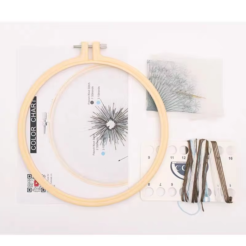 Wholesale Beginner Gauze Embroidery Set DIY Sewing Yarn Material Pack