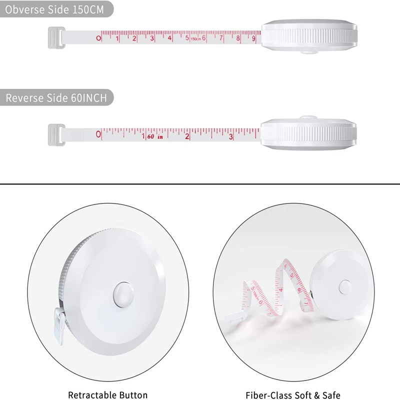 Factory Selling 60 Inch Flexible Rule 150 cm Cloth Sewing Measure Tape