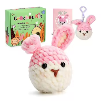 Factory Direct Sell DIY Crochet Animal Doll Coral Chenille Weaving Kit