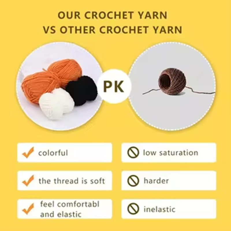 Market Hot Selling Animal Knitting Doll DIY Crochet Fox Keychain Kits