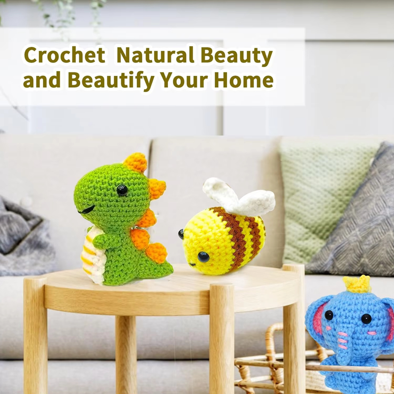 2024 Hot Sell Animal Crochet Kits for Beginners DIY Weaving Doll Set