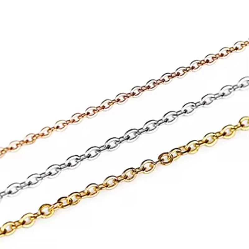 Gold Plated Stainless Steel Cable Chain Roll for DIY Jewelry Findings