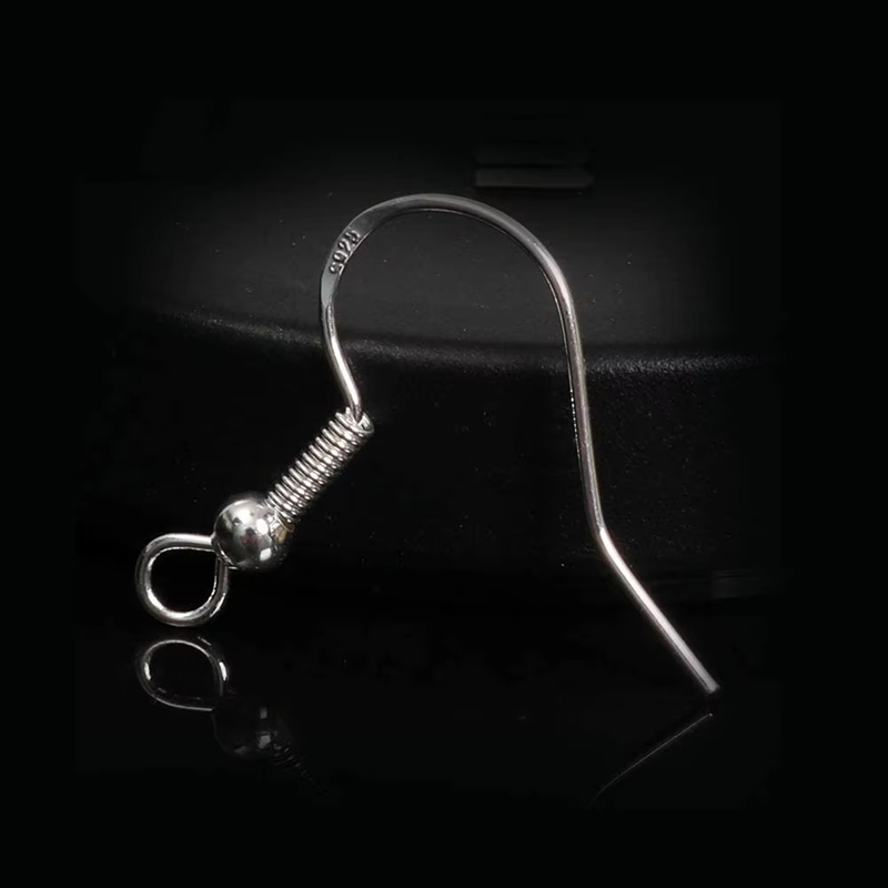 925 Sterling Silver Earrings Fish Hook Earring and Earplugs