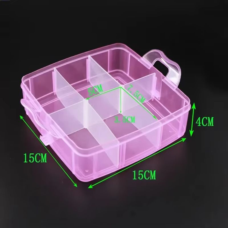 3 Layer Cosmetic Jewelry Adjustable Stackable Clearly Storage Gift Box