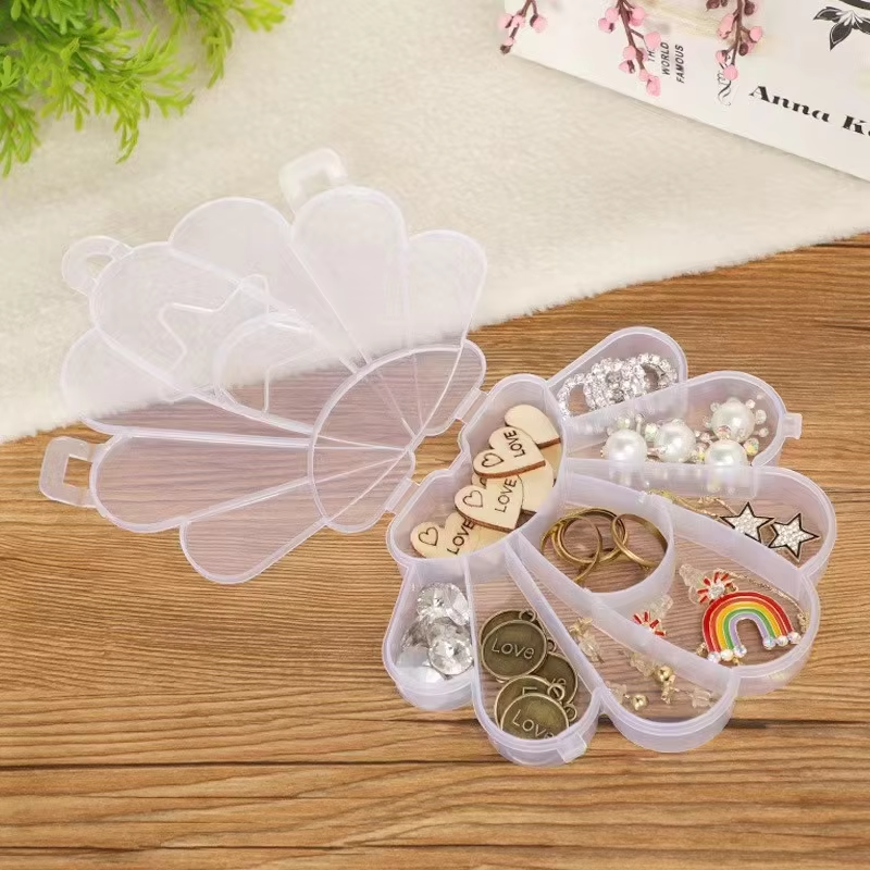 Plastic PP Box Beads Storage Container Box Special Shaped Clear Box