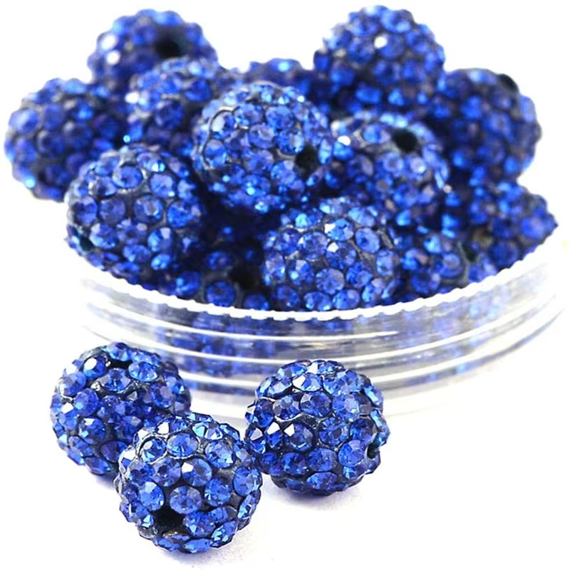 Hot Sell 10 mm Color Shambhala Clay Full Drill Balls Jewelry Wholesale