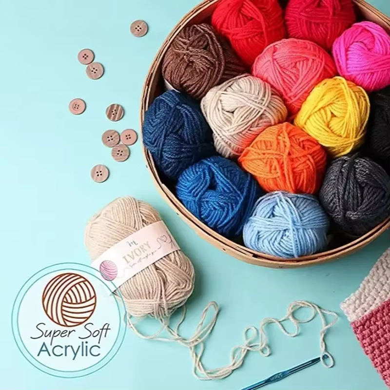 Crochet Supplies With Hook Yarn Knit Needles Sewing Tool Material Sets