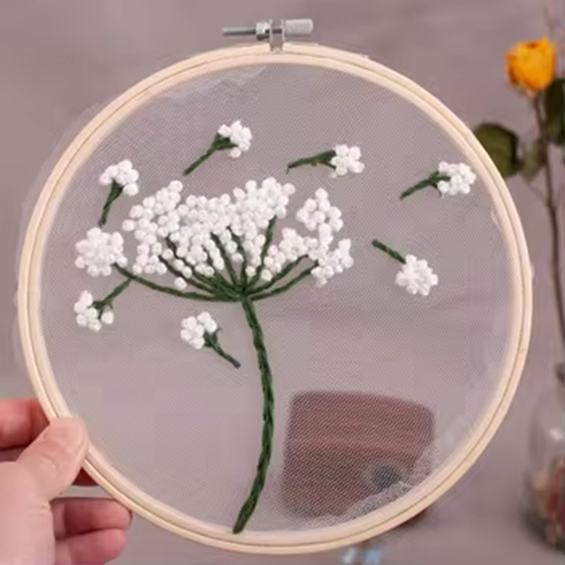Wholesale Beginner Gauze Embroidery Set DIY Sewing Yarn Material Pack