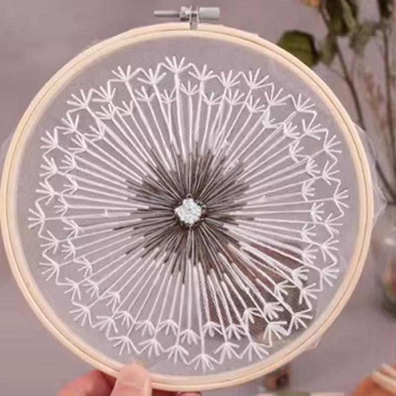 Direct Selling Beginner DIY Hollow Fabric Embroidery Hoop Kits