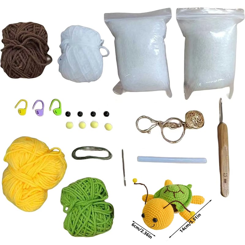 Wholesale Crochet Doll Set Yarn DIY Knitting Turtle Doll Pendant Kits