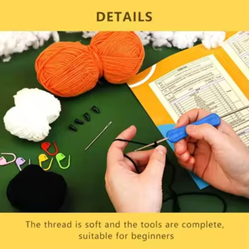 Market Hot Selling Animal Knitting Doll DIY Crochet Fox Keychain Kits